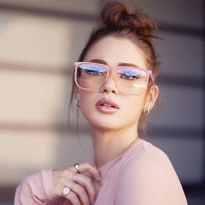 Quay Australia Stranger Pink Blue Light Eyeglasses